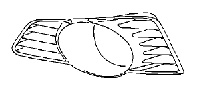 Zaślepka, kratka halogenu lewego TIGRA B